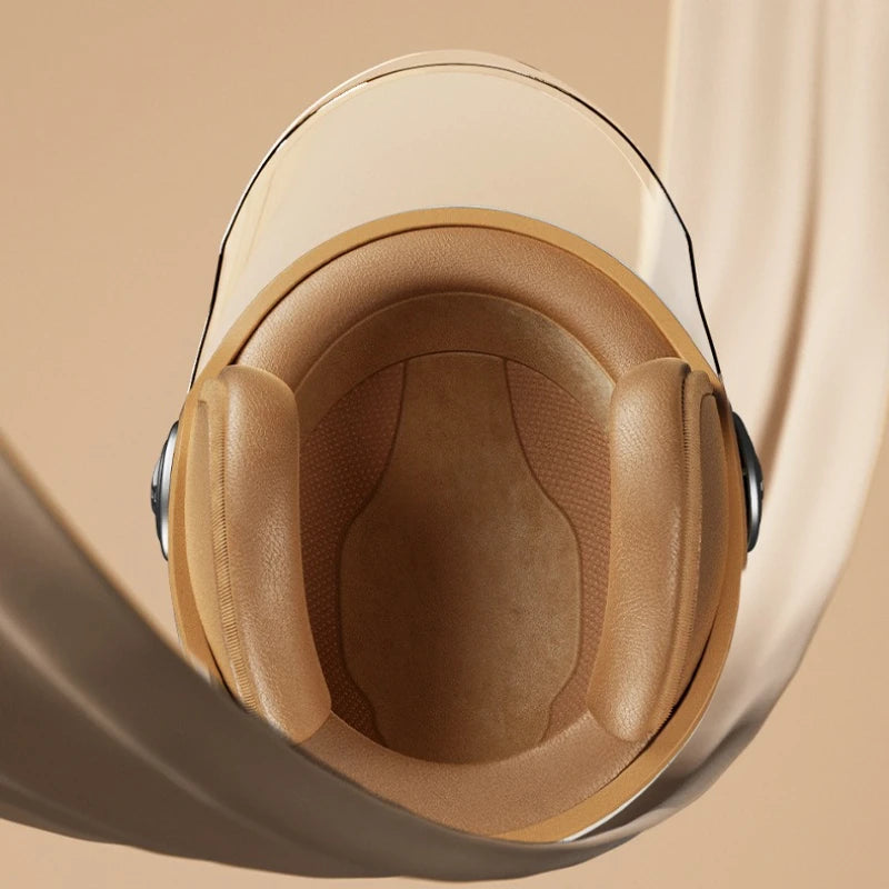 Casque moto vintage fantaisie intérieur