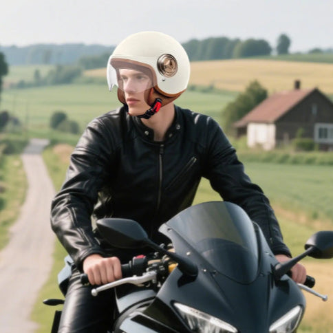 Casque moto vintage fantaisie rue homme 