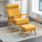 Chaise à bascule et pouf vintage - Vignette | StyleVintage™ 