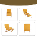 Chaise à bascule et pouf vintage - Vignette | StyleVintage™ 