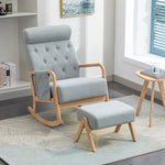 Chaise à bascule et pouf vintage - Vignette | StyleVintage™ 