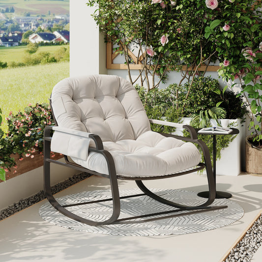 Chaise à bascule vintage jardin et salon