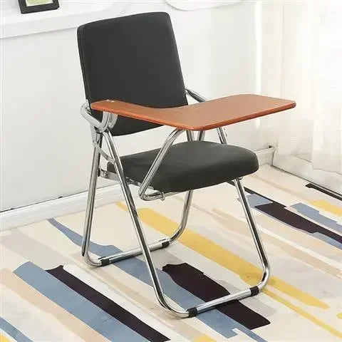 Chaise écolier relié a la table plié gris foncé