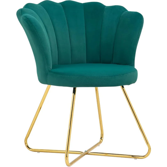 Chaise coquillage vintage doré