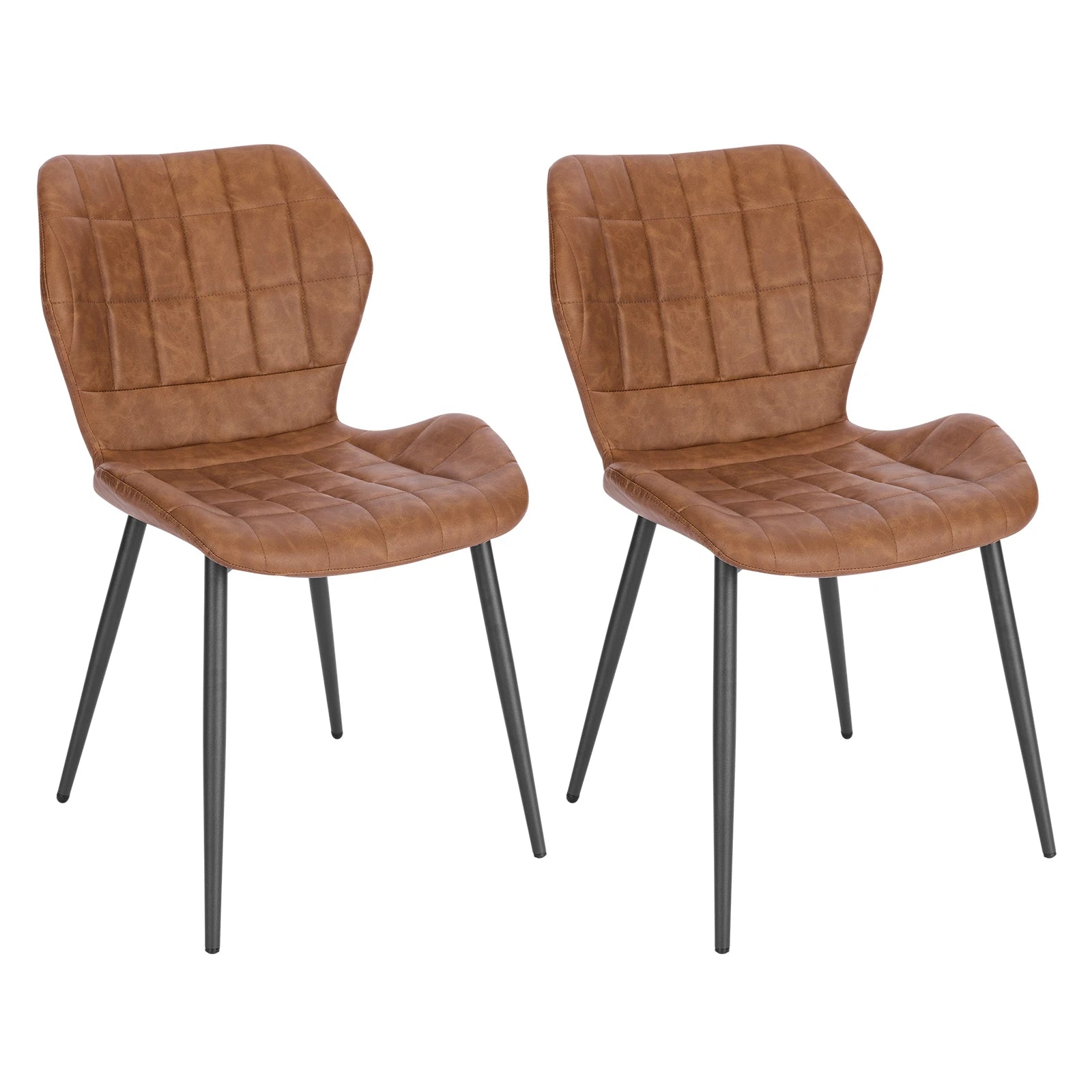 Chaise cuir vintage marron