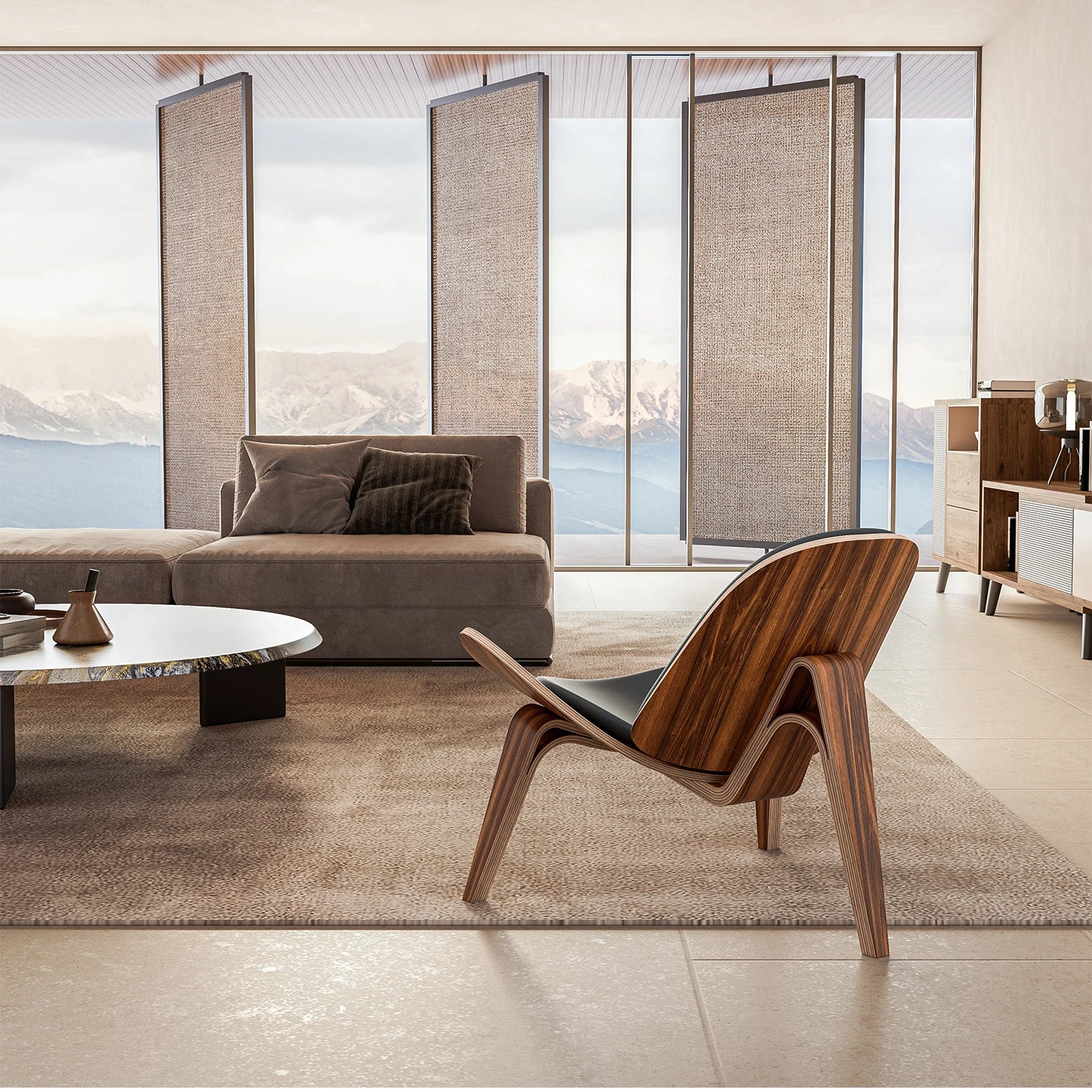 Chaise_de_salon_bois_massif_marron dos