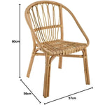 Chaise en rotin Bohème - Vignette | StyleVintage™ 