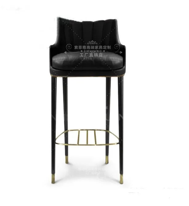 Chaise haute vintage noir