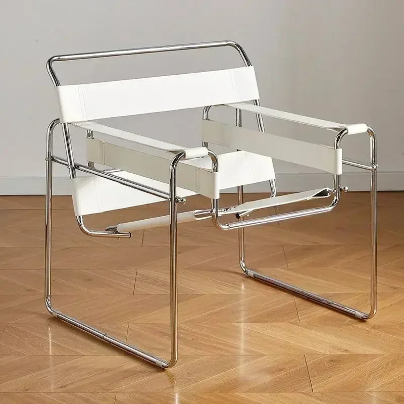 Chaise industrielle vintage blanc