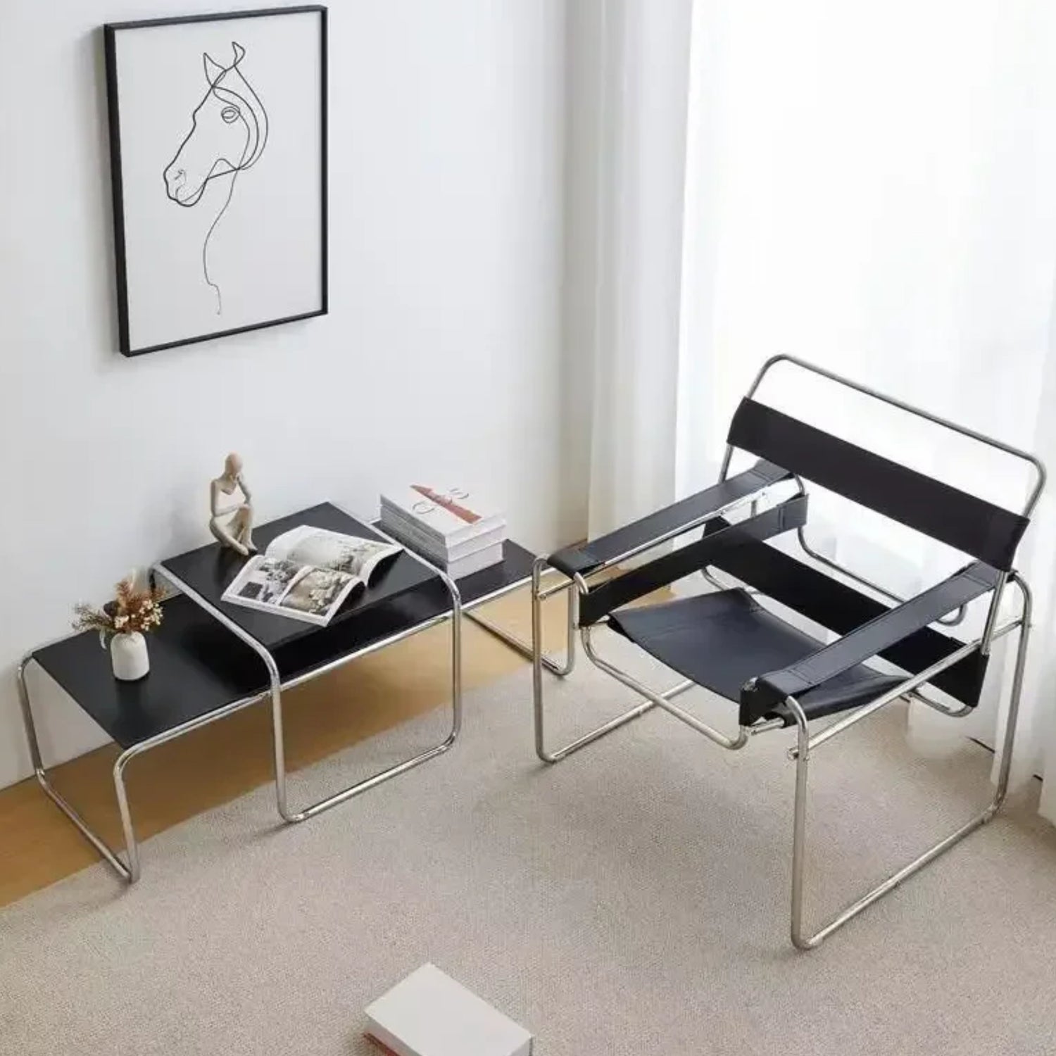 Chaise industrielle vintage salon 