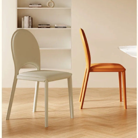 Chaise orange vintage blanc