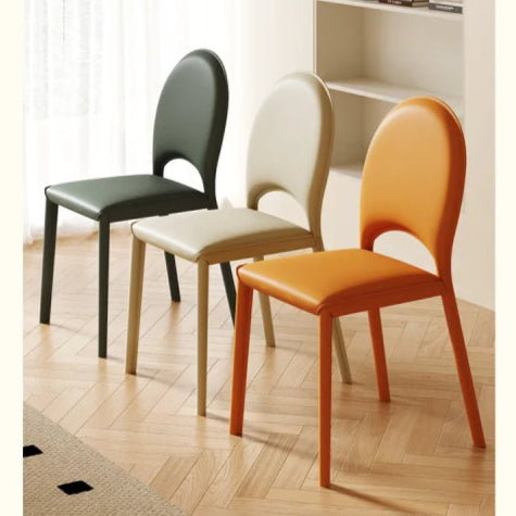 Chaise orange vintage blanc noir