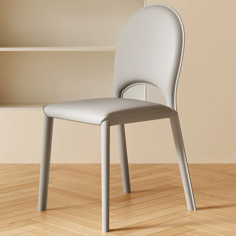 Chaise orange vintage gris clair