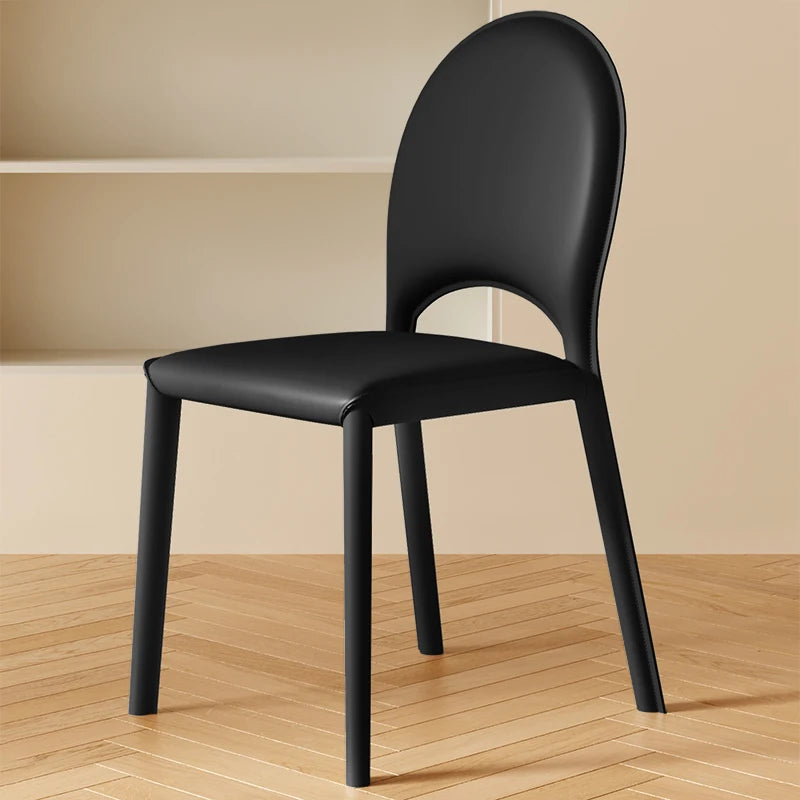 Chaise orange vintage noir