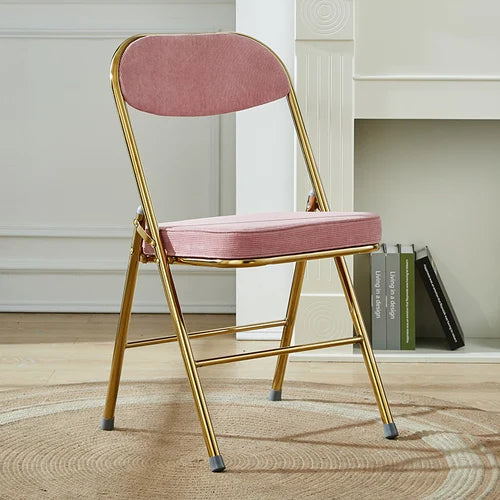Chaise pliante vintage rose