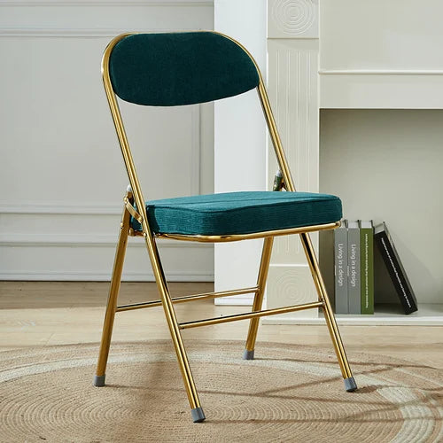 Chaise pliante vintage vert foncé