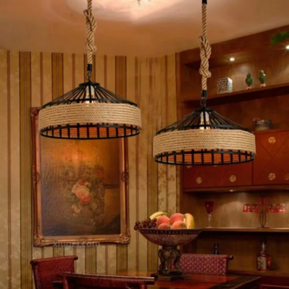 Chandelier industriel vintage nordique bar