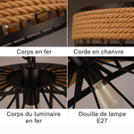 Chandelier industriel vintage nordique - Vignette | StyleVintage™ 