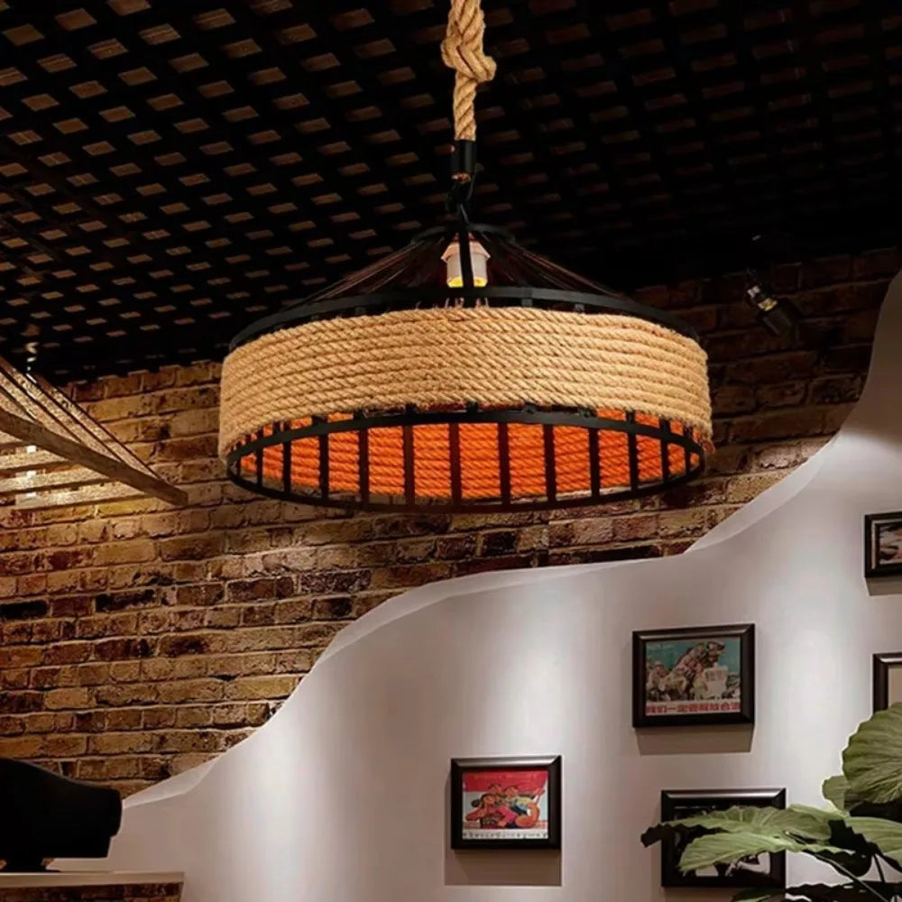 Chandelier industriel vintage nordique plafond