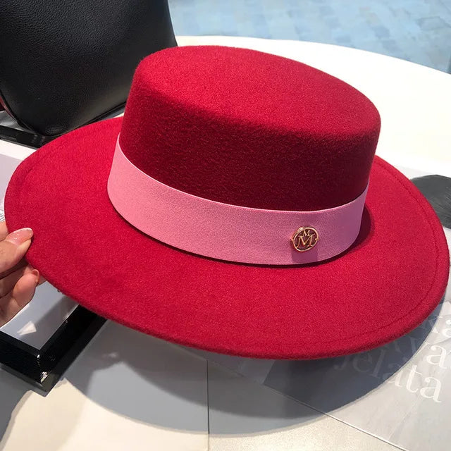 Chapeau femme vintage rouge 