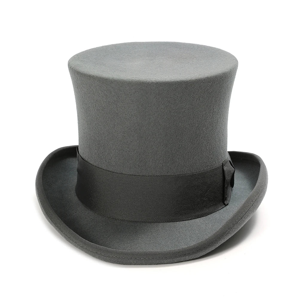 Chapeau feutre vintage gris