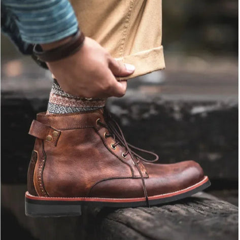 Chaussure moto vintage homme