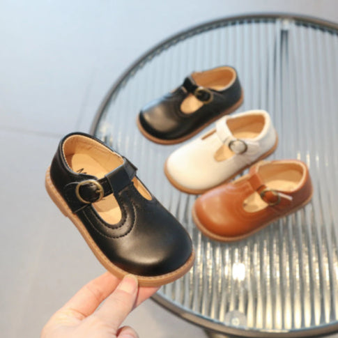 Chaussures enfant vintage 3 couleurs noir