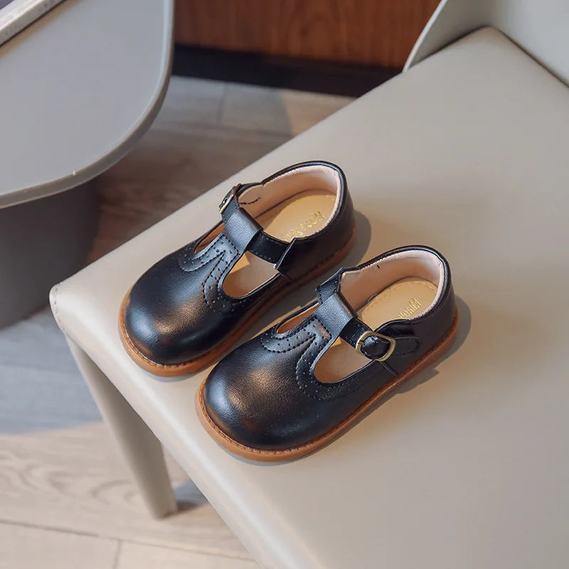 Chaussures enfant vintage noir