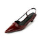 Chaussures femme vintage rouge