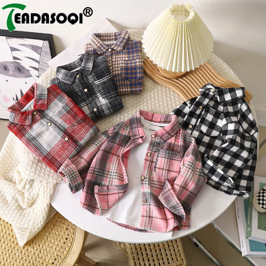 Chemise à carreaux vintage garçon