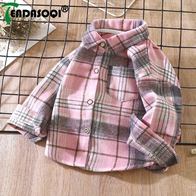 Chemise à carreaux vintage garçon rose