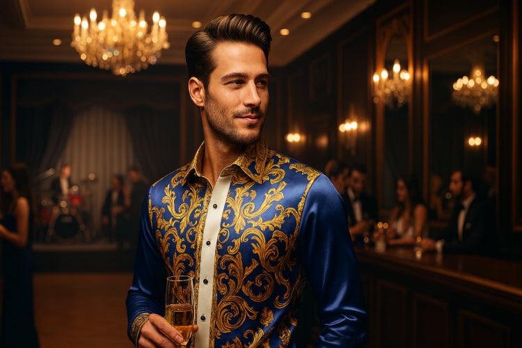 Chemise luxe soirée vintage soirée 