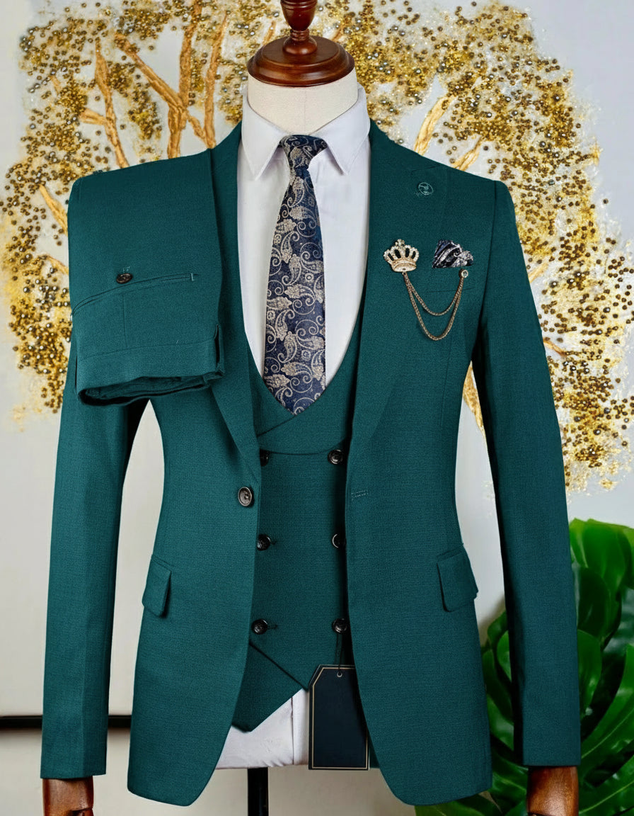 Costume 3 pièces marron vintage  classique 