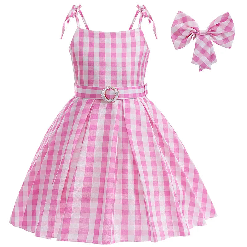  Costume fille Barbie vintage  à carreaux 
