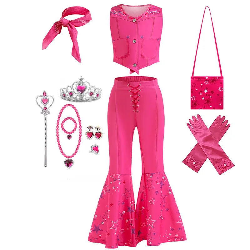  Costume fille Barbie vintage pantalon