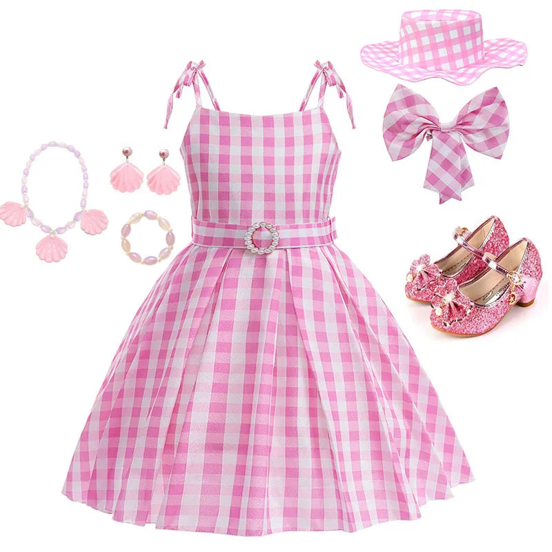  Costume fille Barbie vintage robe 