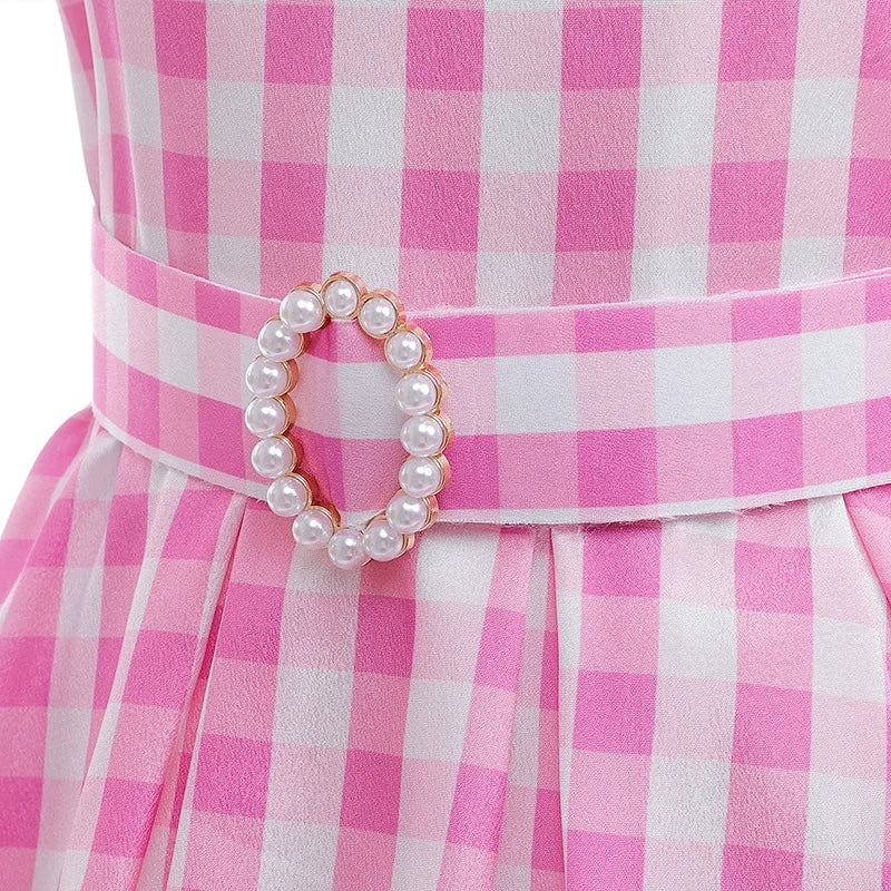 Costume fille Barbie vintage rose perle