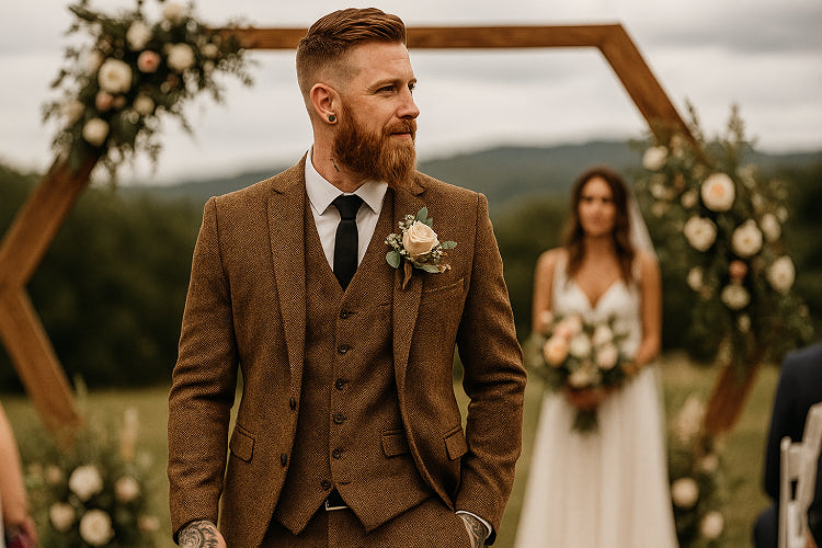 Costume homme hiver vintage mariage 