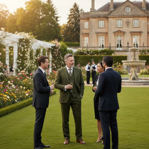 Costume vert vintage cérémonie 