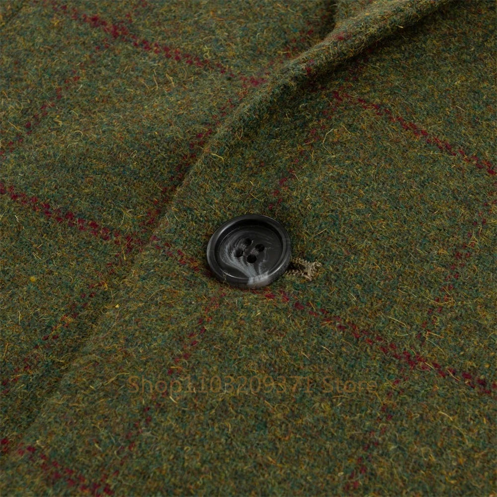 Costume vert vintage tissu 