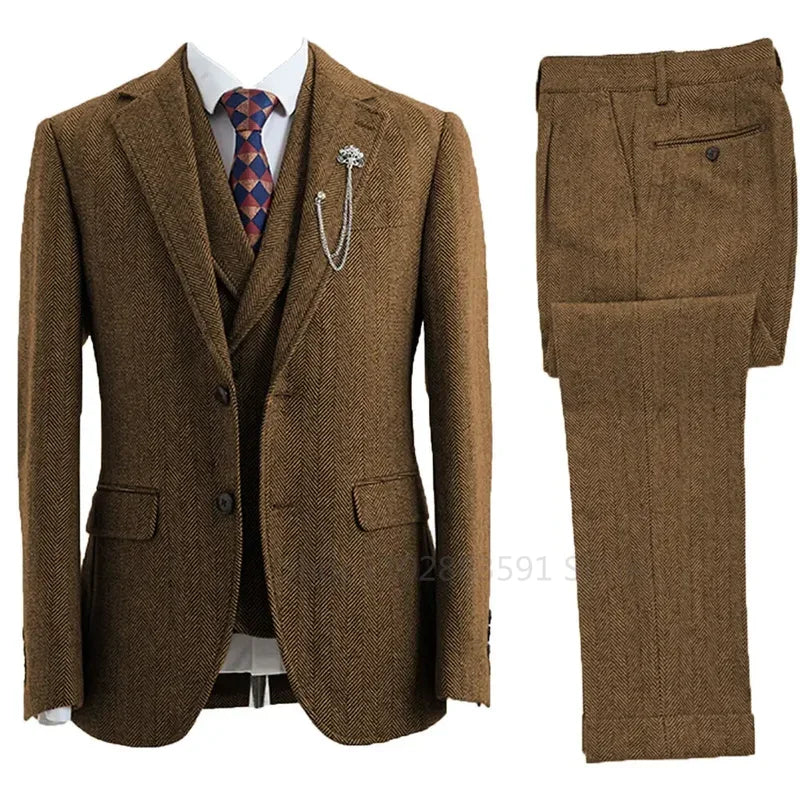 Costume vintage homme marron