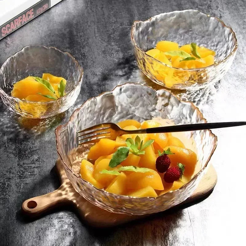 Coupe à fruit en verre vintage