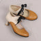 Escarpins vintage femme crème marron