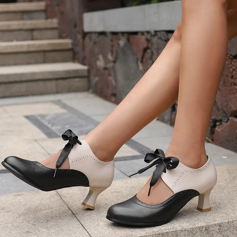 Escarpins vintage femme rétro