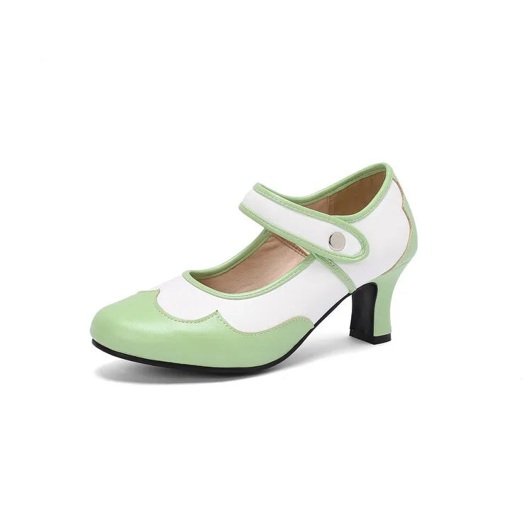 Escarpins vintage femme vert