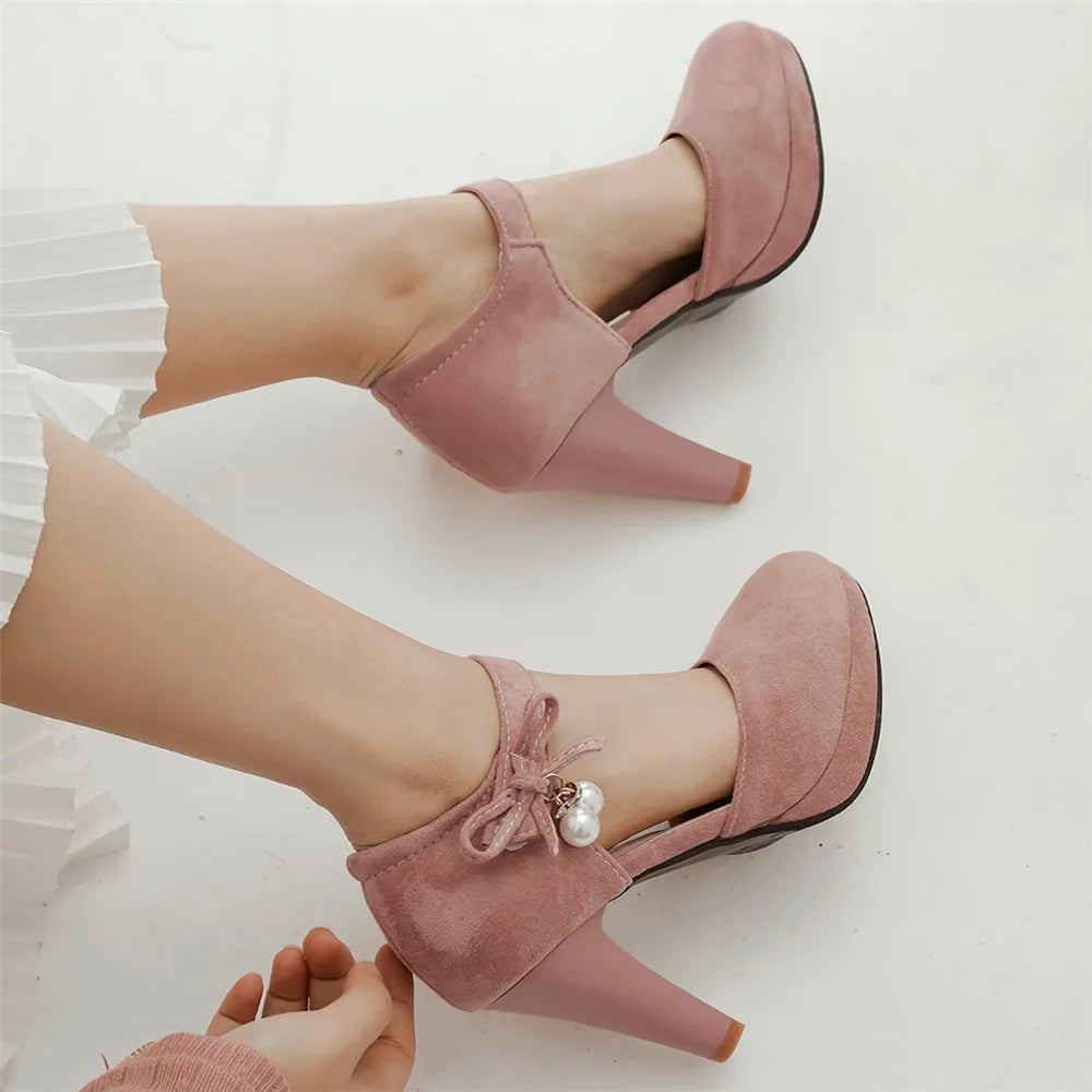 Escarpins vintage rose