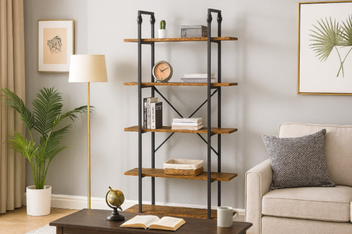 Etagère industrielle vintage salon 
