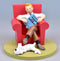 Figurine Tintin vintage fait main chaise 