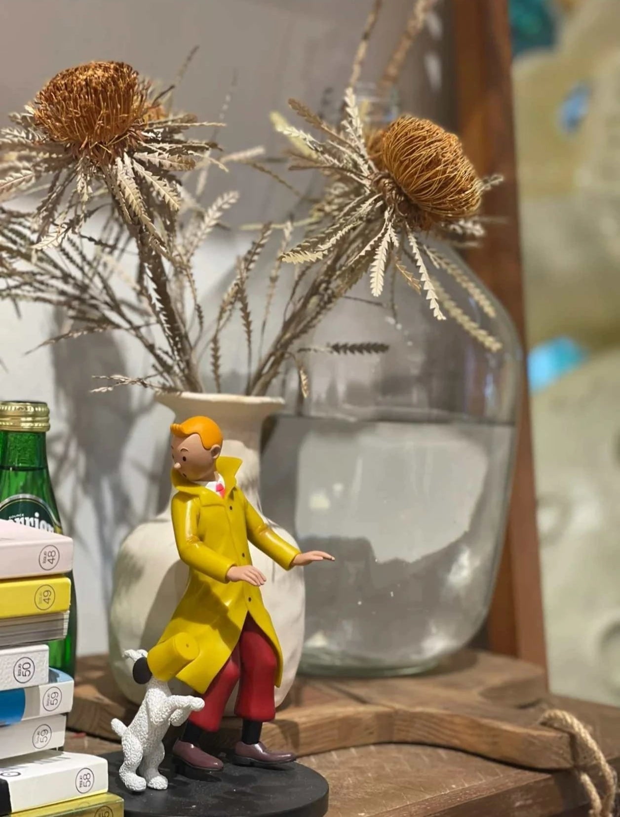 Figurine Tintin vintage fait main chien 