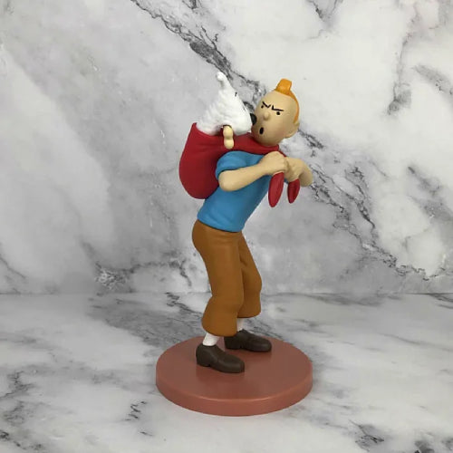 Figurine Tintin vintage fait main marbre 